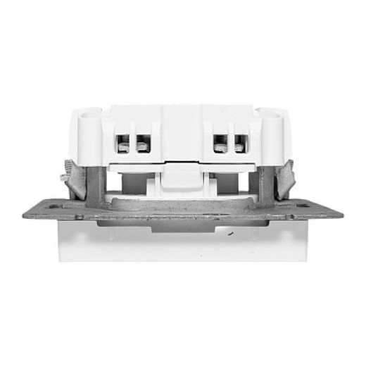 EKF Эпика Механизм розетки, 16А, без заземления, со шторками, белый