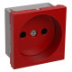 IEK PRIMER РКС-20-22-П-К Розетка без з/к 2к (на 2 модуля) ПРАЙМЕР красная