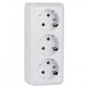EKF PROxima Рим Розетка 3-местная 16А с заземлением белая