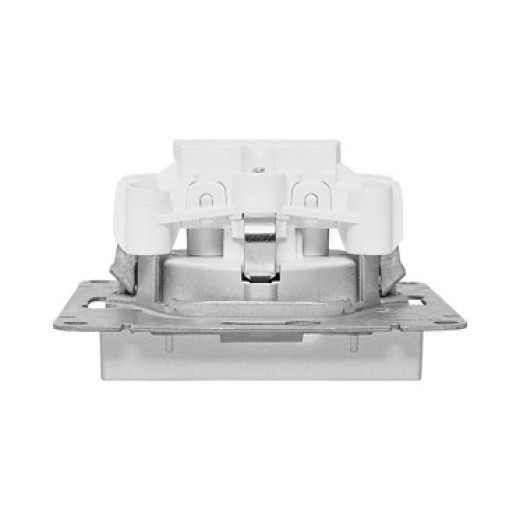 EKF Эпика Механизм розетки, 16А, с заземлением, без шторок, алюминий