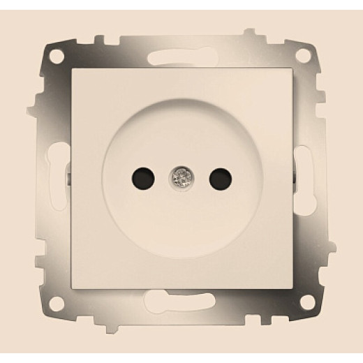 ABB Cosmo Алюминий Розетка б/з с защитными шторками