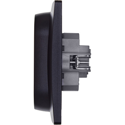 Legrand/Daccord Inspiria Розетка двойная с заземлением со шторками в сборе 16А 250В винтовые зажимы - антрацит