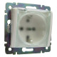 Legrand Valena Бел Розетка 1-ая с/з с крышкой и защитными шторками IP44 (к простой рамке)
