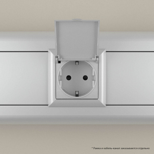 DKC Avanti Розетка с крышкой модульная, 2P+E, с з/ш, 