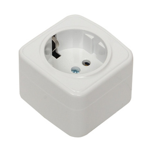 EKF Basic Минск Белый Розетка с/з, 16А, ОП