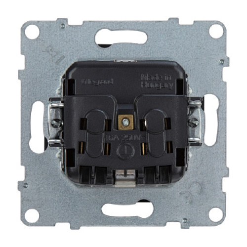 Legrand/Daccord SUNO Антрацит Розетка 2К+З 16А 250В.Винтовые зажимы.