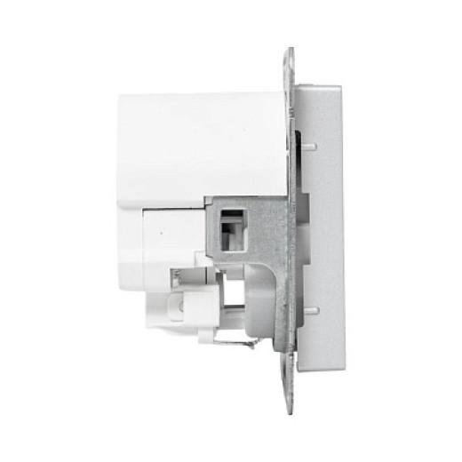 EKF Эпика Механизм розетки с USB-C - 2шт, 16А, с заземлением, со шторками, алюминий