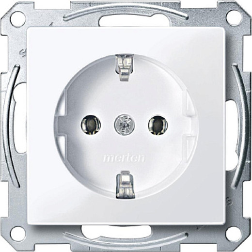 Schneider Electric Merten SM Бел Актив Розетка с/з безвинт. зажим