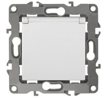 ЭРА 12-2003-01 Розетка 2P+E Schuko со шторками с крышкой, 16А-250В, б.л., 12, Белый