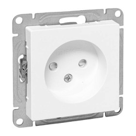 EKF Эпика Механизм розетки, 16А, без заземления, со шторками, белый