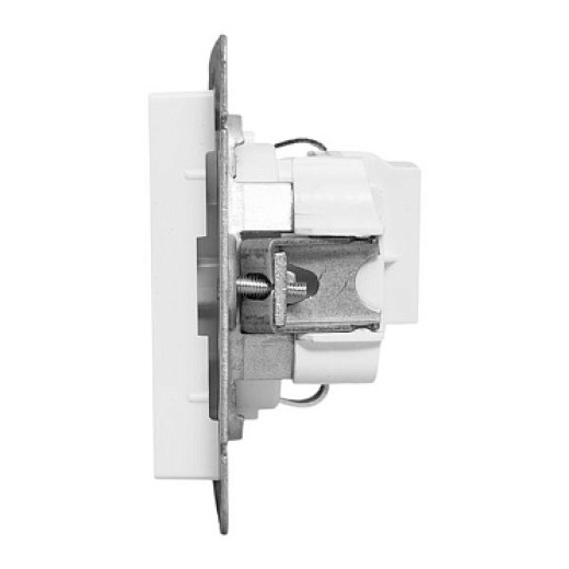 EKF Эпика Механизм розетки, 16А, с заземлением, без шторок, белый