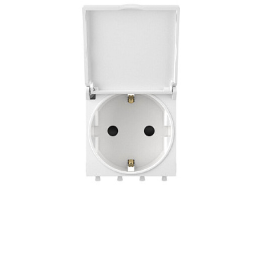 DKC Avanti Розетка с крышкой модульная, 2P+E, с з/ш, 