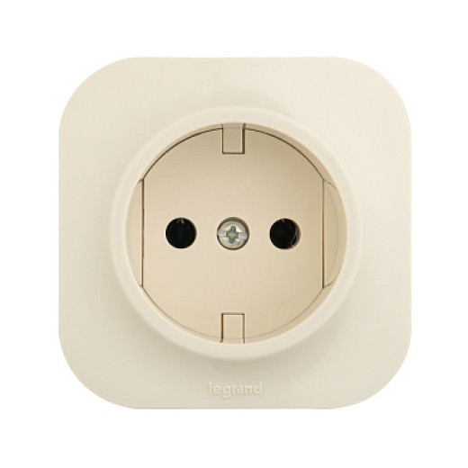 Legrand Quteo Бежевый Розетка б/з