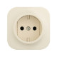 Legrand Quteo Бежевый Розетка б/з