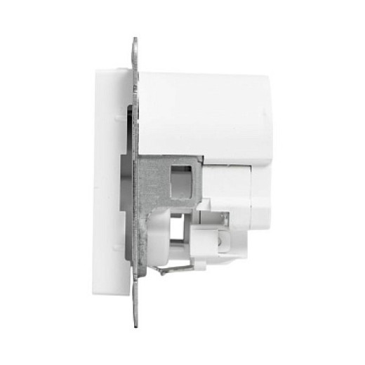 EKF Эпика Механизм розетки с USB-C - 2шт, 16А, с заземлением, со шторками, белый
