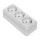 EKF PROxima Рим Розетка 3-местная 16А с заземлением белая