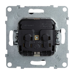 Legrand/Daccord SUNO Антрацит Розетка 2К+З 16А 250В с защитными шторками. Винтовые зажимы.