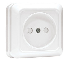 EKF Рим Розетка 1-мест. 10А б/з бел. с защ. штор.