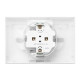 EKF Эпика Механизм розетки двойной, 16А, IP44, с заземлением, со шторками, с рамкой, с крышками, белый