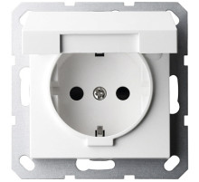 Jasmart G Белый глянцевый Розетка с/з со шторками с крышкой 16A 250V~