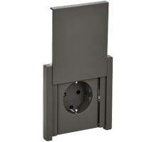 IEK FORTE&PIANO Серый Розетка с/з со шт с крышкой винтовое крепление 16А IP44 FP321