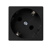 Simon Schuko Графит Розетка 2к+з с инд.напряжения, 45х45мм