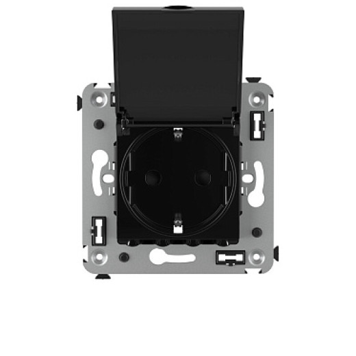 DKC Avanti Розетка с крышкой в стену, 2P+E, с з/ш, 