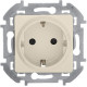 Legrand/Daccord INSPIRIA Слоновая кость Розетка 2К+З со шторками - немецкий стандарт - 16 А - 250 В