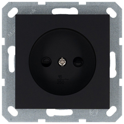 Jasmart G Антрацит Розетка б/з со шторками 16A 250V~