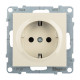 Legrand/Daccord SUNO Слоновая кость Розетка 2К+З 16А 250В с защитными шторками.Безвинтовые зажимы.