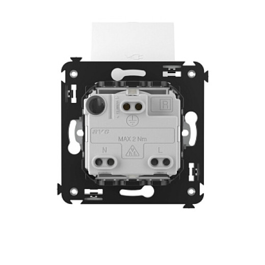 DKC Avanti Розетка с крышкой в стену, 2P+E, с з/ш, 