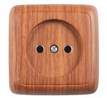 Hegel Альфа наруж Дуб РА16-104-05 Розетка, со шторками, с изол. пластиной