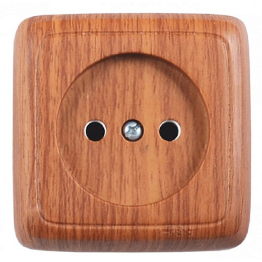 Hegel Альфа наруж Дуб РА16-104-05 Розетка, со шторками, с изол. пластиной