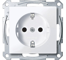 Schneider Electric Merten SM Бел Актив Розетка с/з с защитными шторками безвинт. зажим
