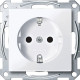 Schneider Electric Merten SM Бел Актив Розетка с/з с защитными шторками безвинт. зажим