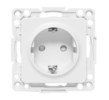 EKF PROxima Стокгольм Белый Розетка с/з, со шторками, 16А, винт.клеммы