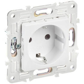 IEK SKANDY Арктический белый Розетка с/з без защитных шторок 16А SK-R05W