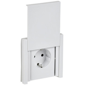 IEK FORTE&PIANO Белый Розетка с/з со шт с крышкой винтовое крепление 16А IP44 FP221