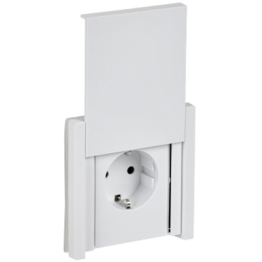 IEK FORTE&PIANO Белый Розетка с/з со шт с крышкой винтовое крепление 16А IP44 FP221