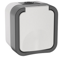 IEK TORS Розетка 1-я с з/к кр. 16А IP55 TS220 белый