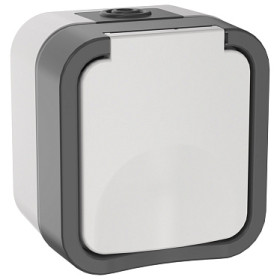 IEK TORS Розетка 1-я с з/к кр. 16А IP55 TS220 белый