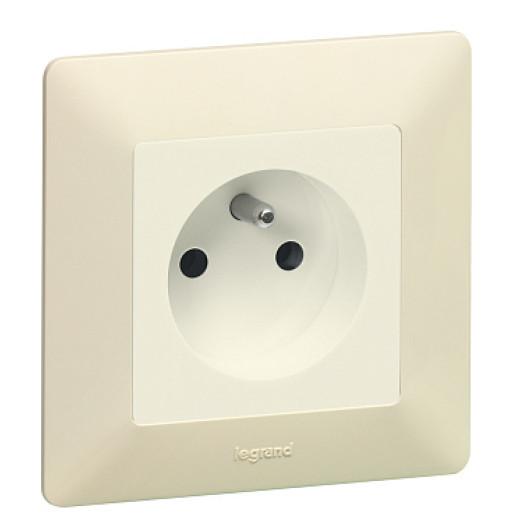 Legrand Valena LIFE DIY Сл.кость Розетка б/з, со шторками, безвинт зажим
