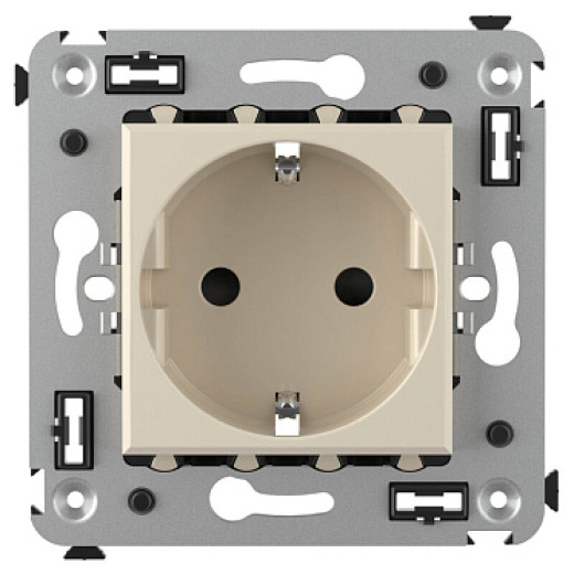 DKC Avanti Розетка в стену, 2P+E, с з/ш, 
