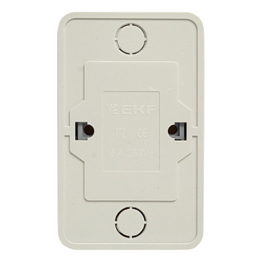 EKF PROxima Рим Розетка 2-местная 16А с заземлением белая