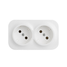 Legrand Quteo IP 20 Белый Розеточный блок с предварительным подключением 2 x 2К без шторок - 16 A - 250 В~