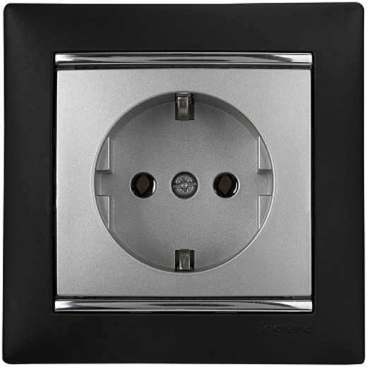 Legrand Valena Алюминий Розетка 1-ая с/з