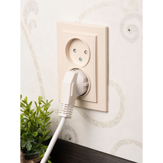 EKF Basic Минск Бежевый Розетка 2-ая, б/з, со шторками, 10А, СП