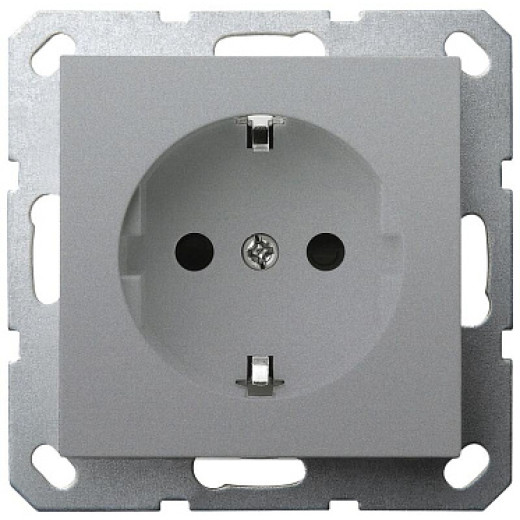 Jasmart G Алюминий Розетка с/з со шторками 16A 250V~