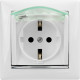 Legrand Valena Бел Розетка 1-ая с/з с крышкой и защитными шторками IP44 (к простой рамке)