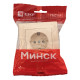 EKF Basic Минск Бежевый Розетка с/з, со шторками, 16А, СП